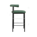 Kashmir full green lether bar stool